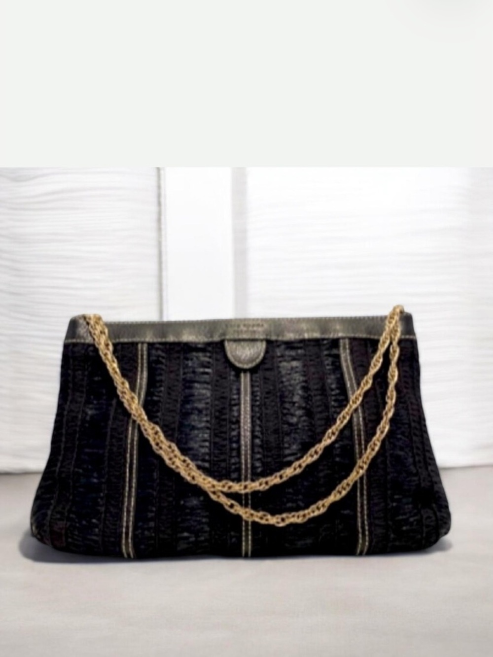 Kate Spade Rare Black Gold Shoulder Bag H 8’XW12.5’D1’